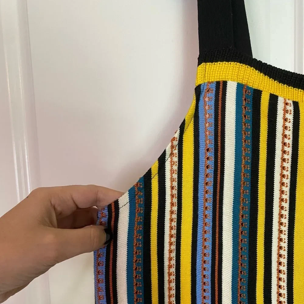 Zara Bohemian, Boho, Romper Multicolor Striped Comfortable NWOT Size L - Picture 11 of 12